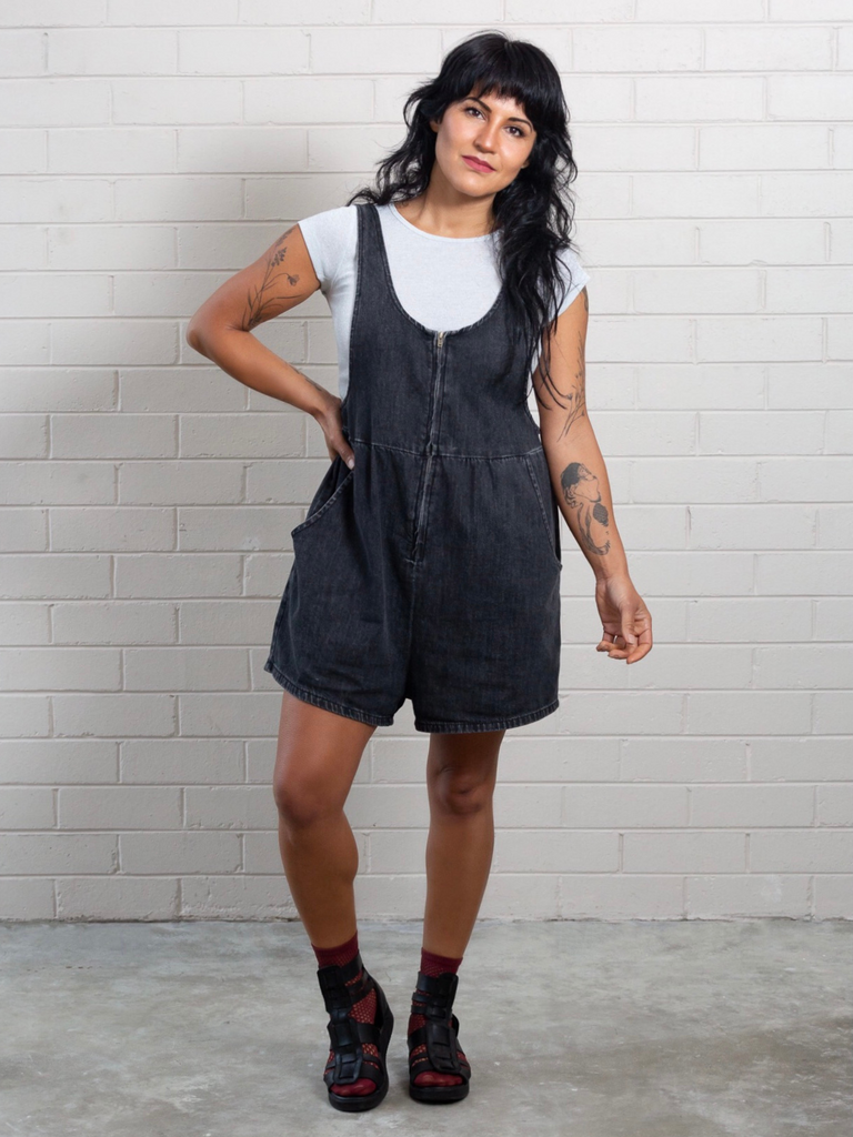 Denim playsuit black sales